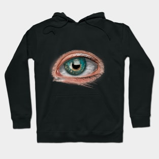 Realistic Art - Blue Eye - Vintage Hoodie